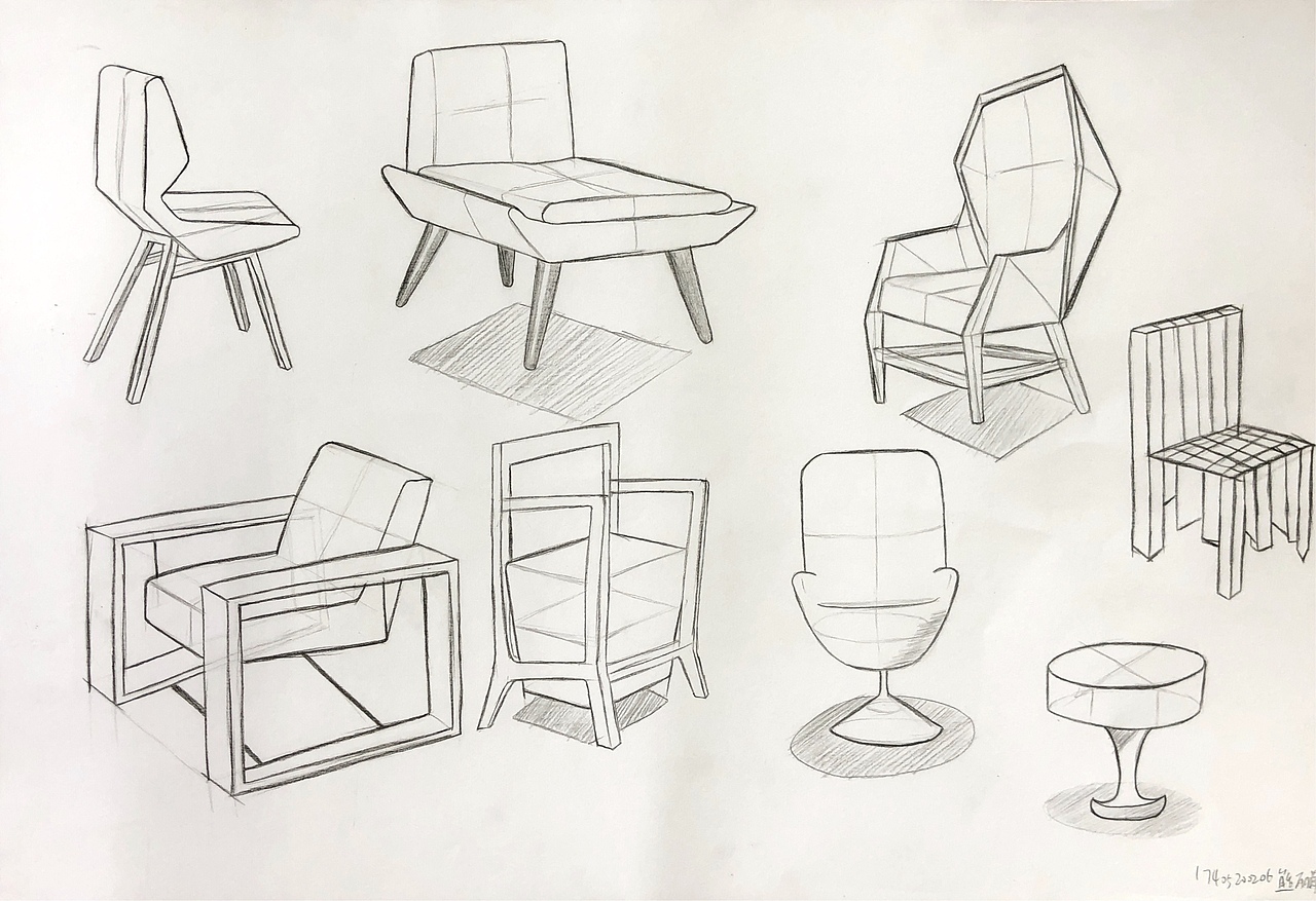 工业设计设计素描作品