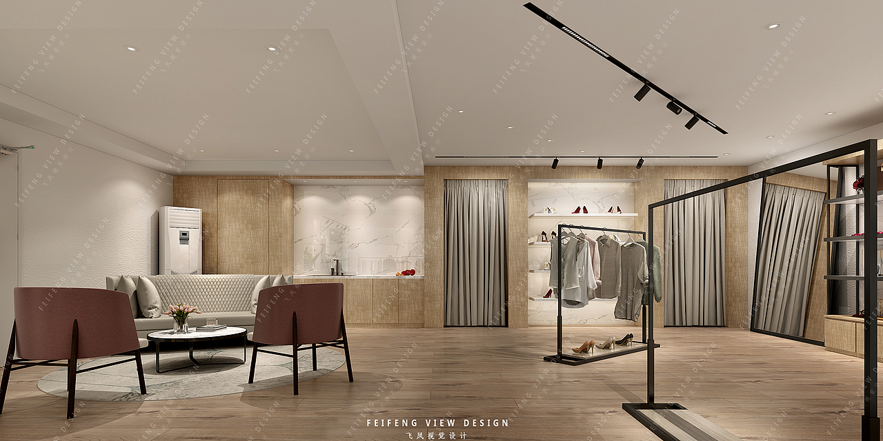 现代风格服装店（图ZMTY5MTU1NDUy） - 家装设计 - 站酷设计师FF飞凤视觉设计原创素材 - 站酷ZCOOL