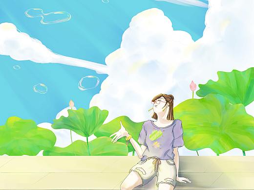 夏至将至（个人主页-ZNTMxODk2OTI=） - 商业插画 - 站酷设计师敏焠原创素材 - 站酷ZCOOL