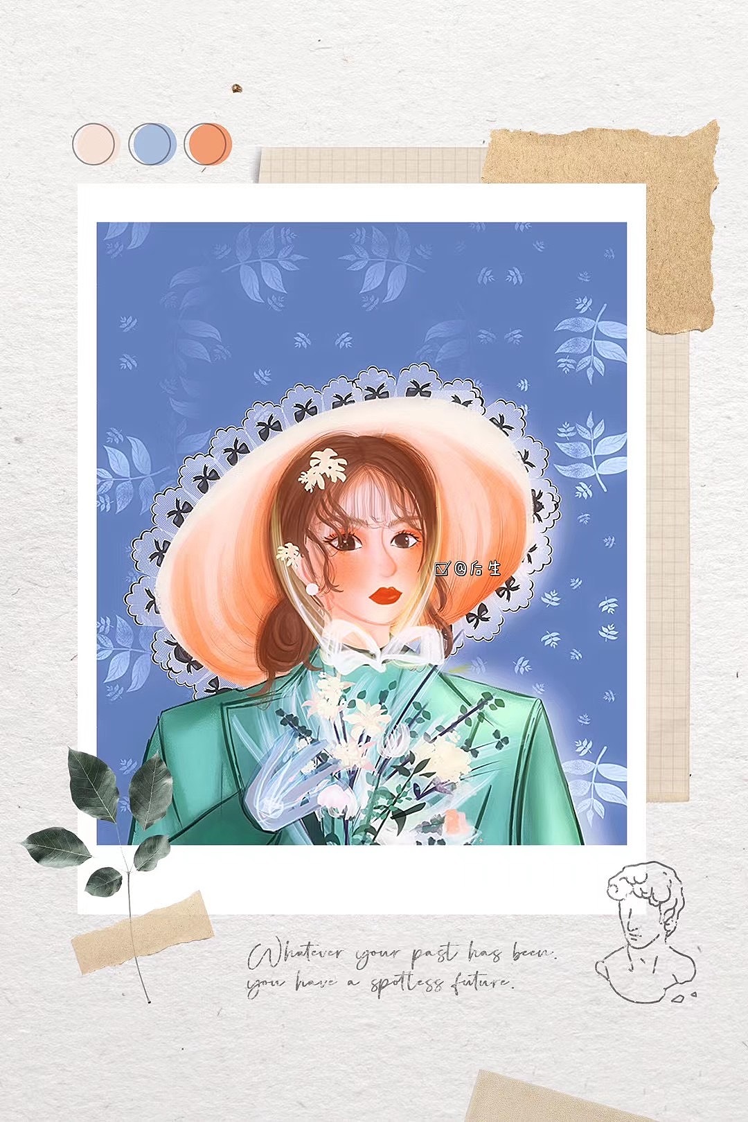 森系插画＃情绪插画＃头像插画（图ZMjM5NzcyMDgw） - 艺术插画 - 站酷设计师i后生原创素材 - 站酷ZCOOL