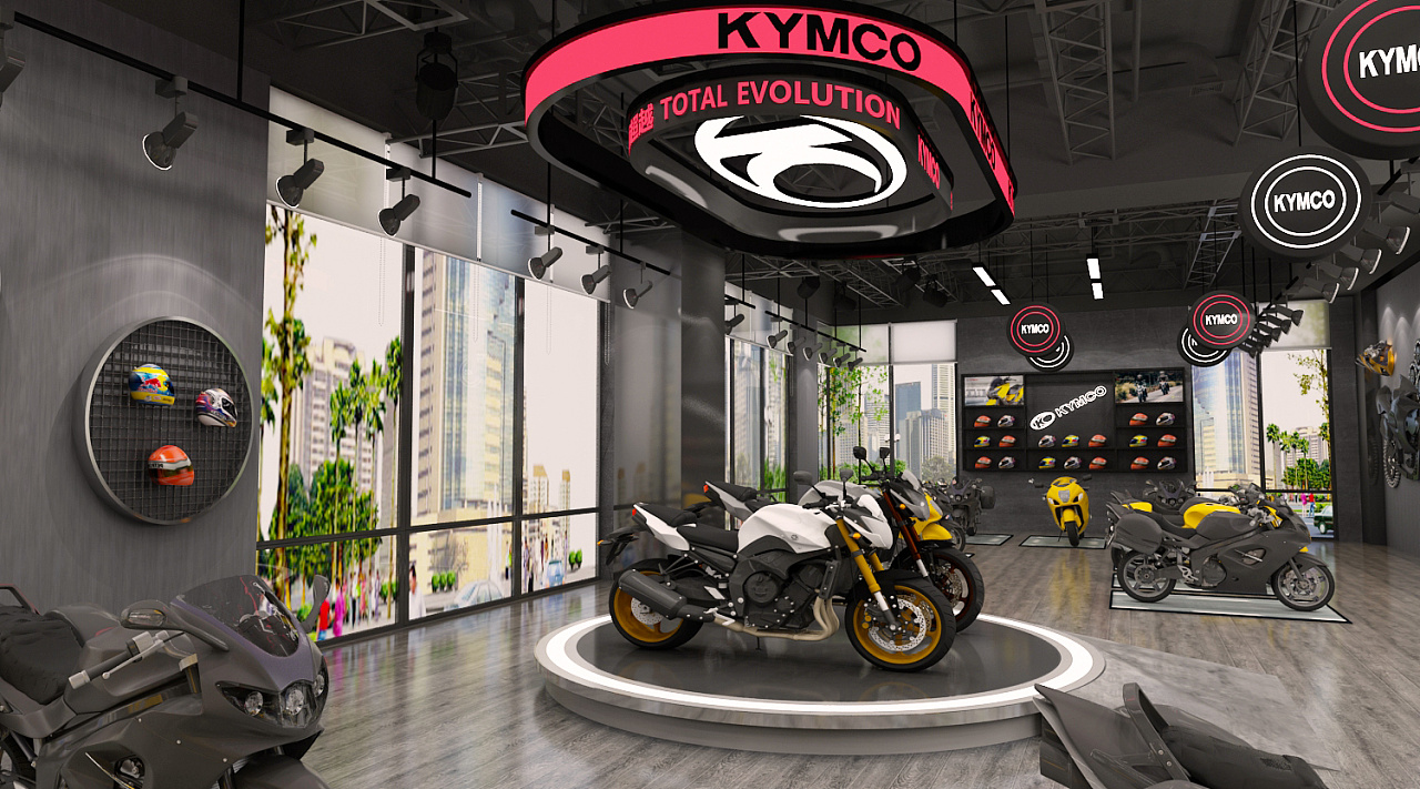 摩托车展厅|三维|场景|威鹏设计 - 原创作品 - 站酷 (zcool)