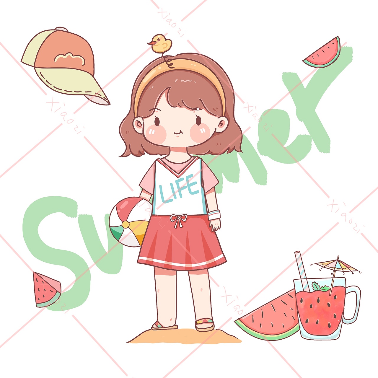 q版夏季人物系列图