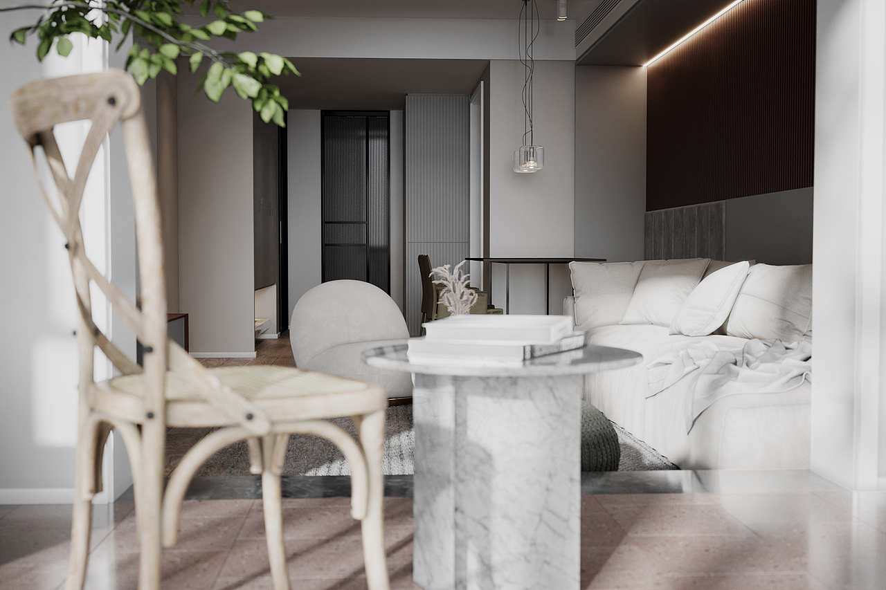 Hongkang Garden 100平 混搭风（图ZMjc1Mzg2MTU2） - 家装设计 - 站酷设计师壹山半空间设计原创素材 - 站酷ZCOOL