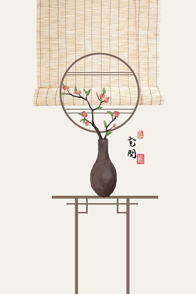 2022小清新香格里拉定制（图ZMjkwNzI5NTIw） - 商业插画 - 站酷设计师窗帘图库原创素材 - 站酷ZCOOL