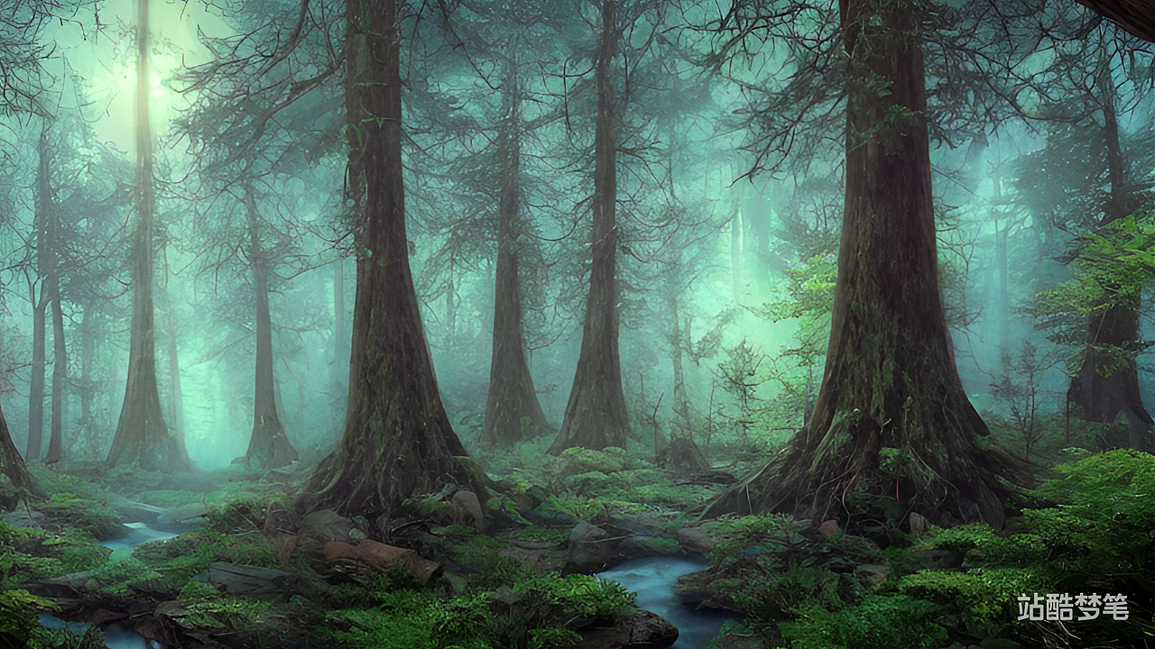 #站酷梦笔#深林里透出的星光（图ZMzI3NDExMzcy） - AI作品 - 站酷设计师Agnes点点原创素材 - 站酷ZCOOL