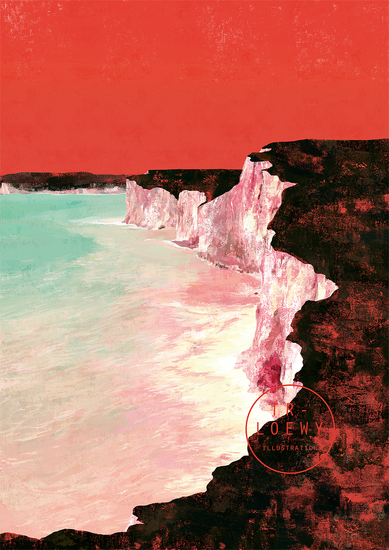 海岸|插画|商业插画|画画的陶然 - 原创作品 - 站酷 (zcool)