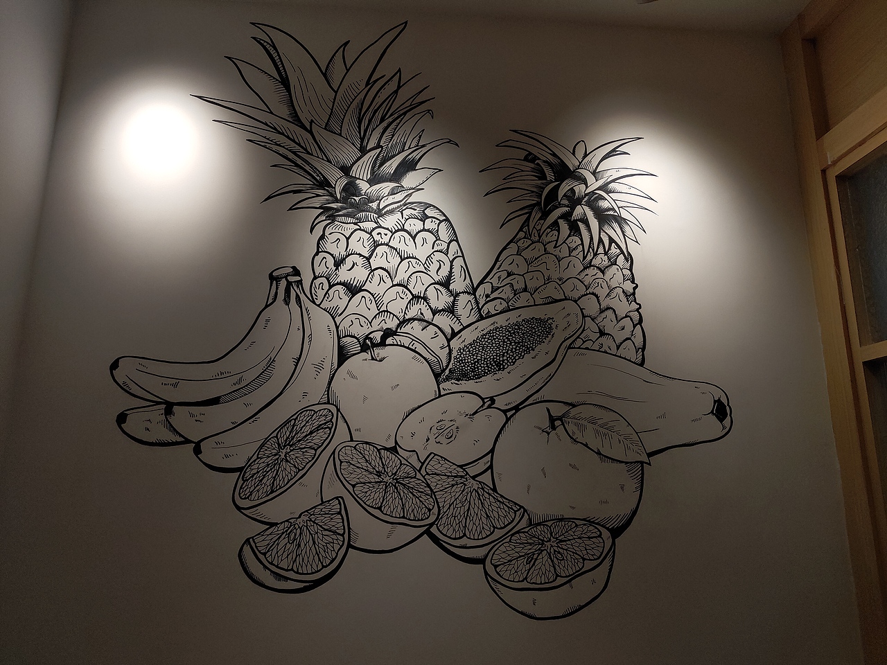 黑白墙绘(线描)