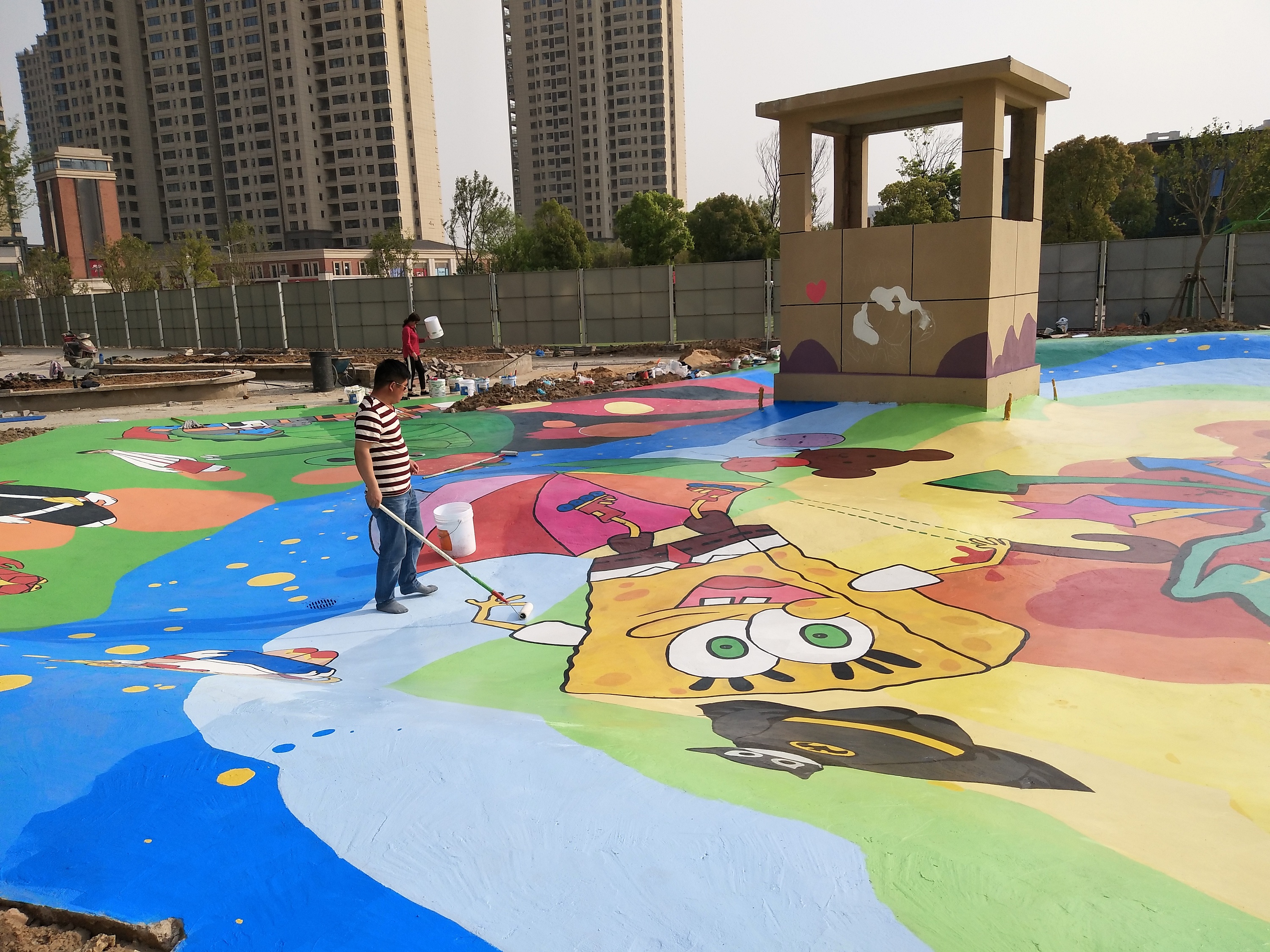 轮滑场地绘涂鸦