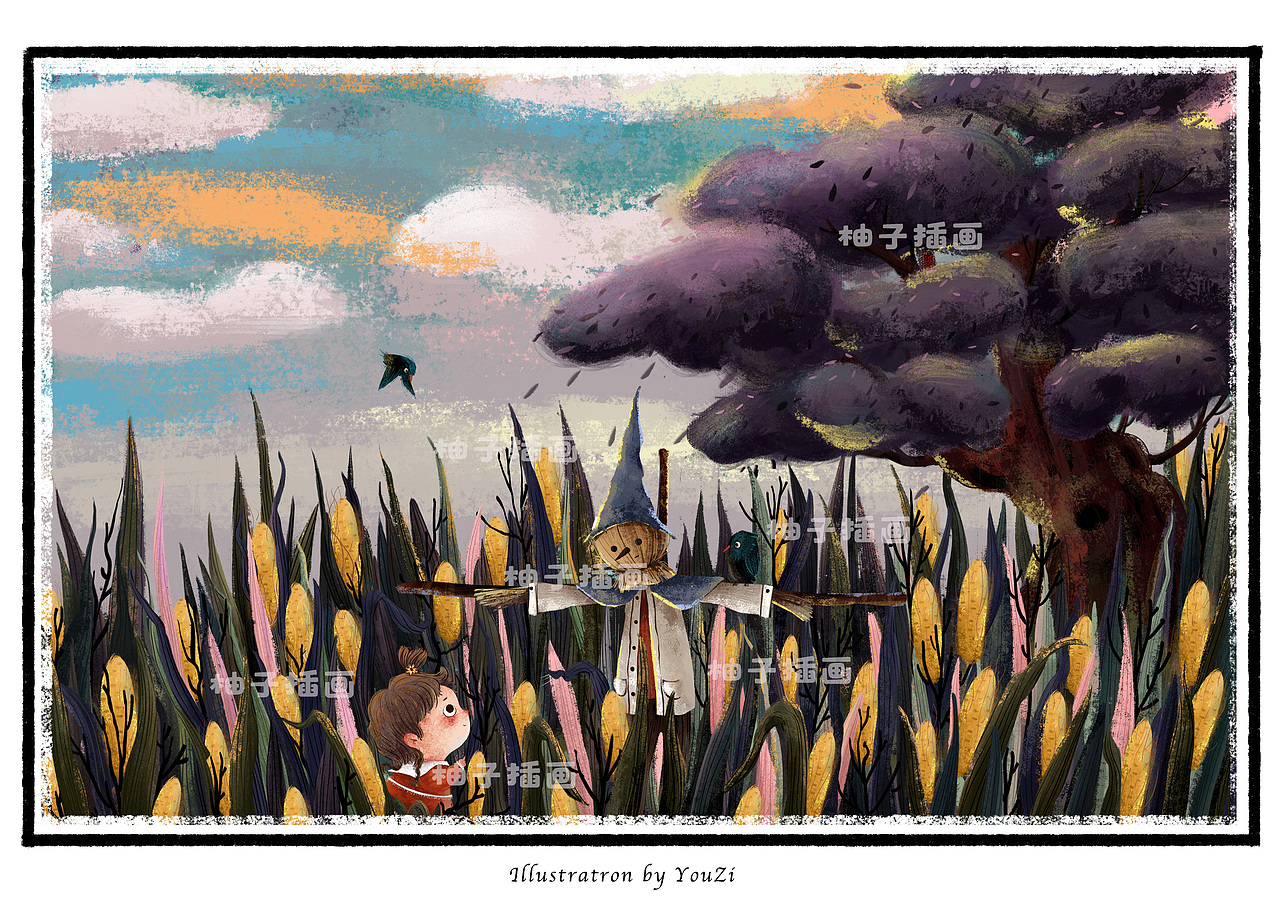 柚子插画数码板绘【绿野仙踪】部分插图（图ZMjQyNzEyMTAw） - 儿童插画 - 站酷设计师柚子插画原创素材 - 站酷ZCOOL