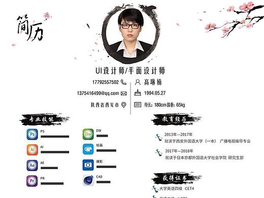 個(gè)人簡(jiǎn)歷（個(gè)人主頁(yè)-ZMjc2NTc0NzY=） - 其他平面 - 站酷設(shè)計(jì)師楠木琳原創(chuàng)素材 - 站酷ZCOOL