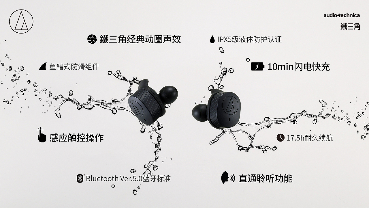 铁三角耳机ATH-SPORT7TW宣传套图