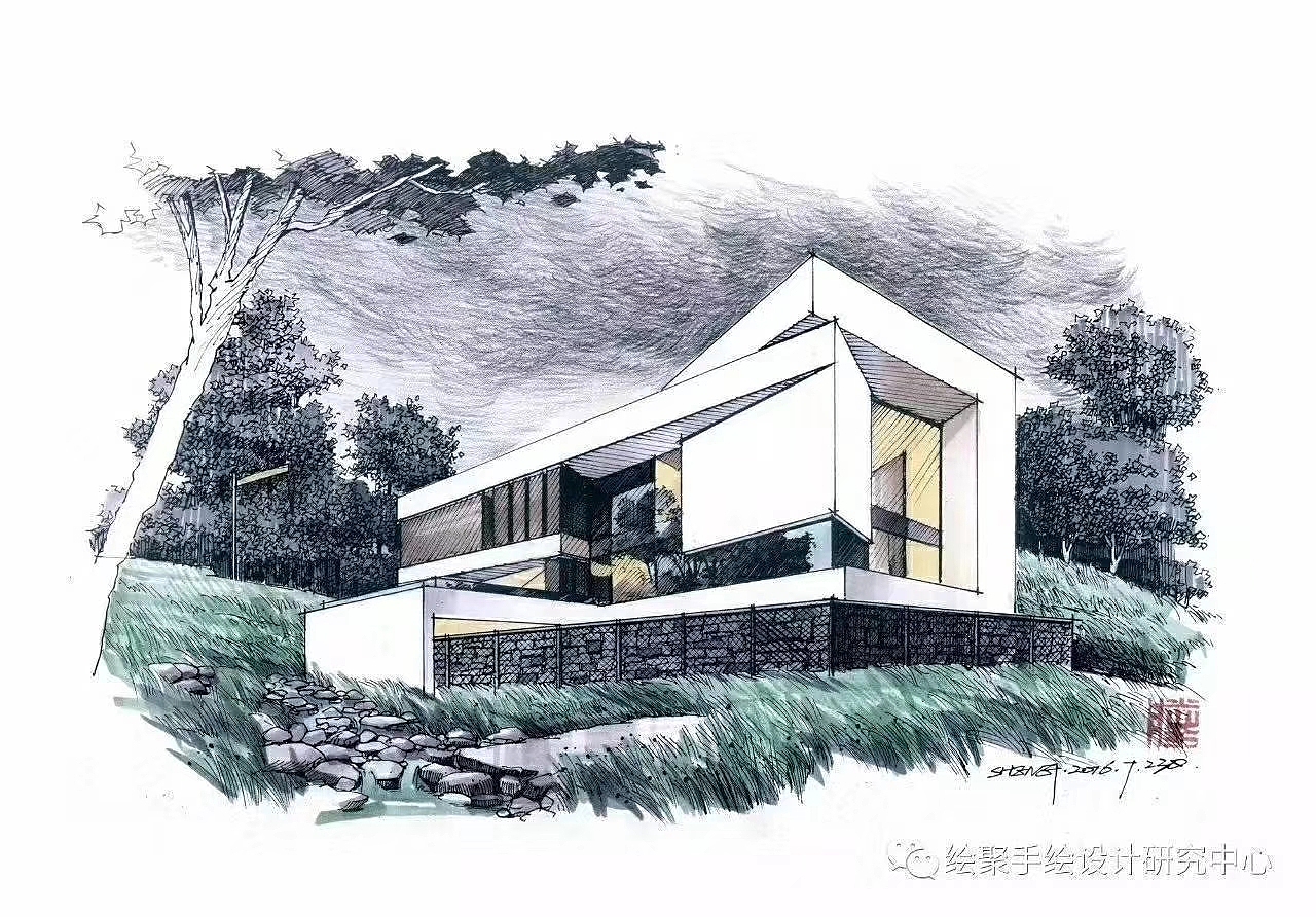 建筑效果图手绘表现