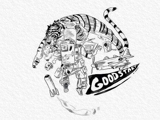 脑洞（个人主页-ZNTA4Mjg5NTI=） - 新锐潮流插画 - 站酷设计师果小伦原创素材 - 站酷ZCOOL