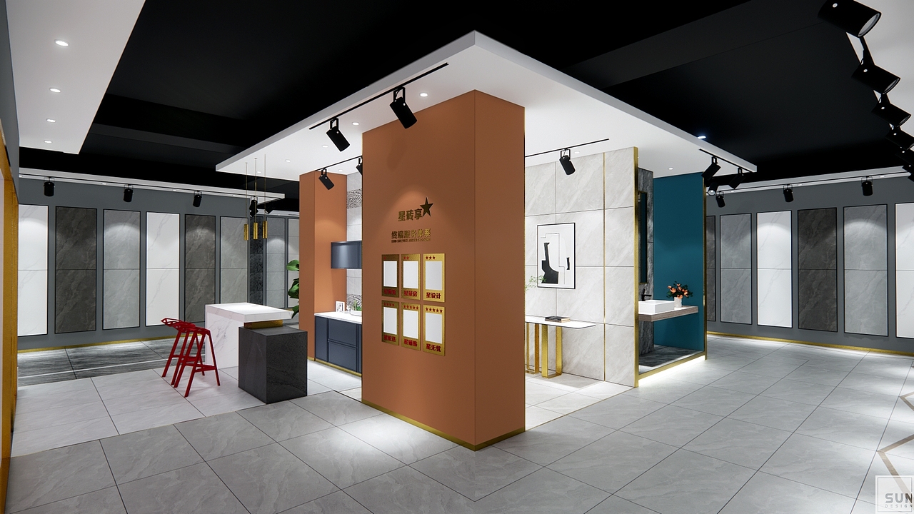 网红瓷砖展厅设计 | 美生博洛尼总部展厅