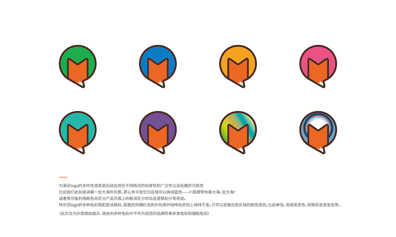 狐说旅游APP Logo品牌形象设计提报