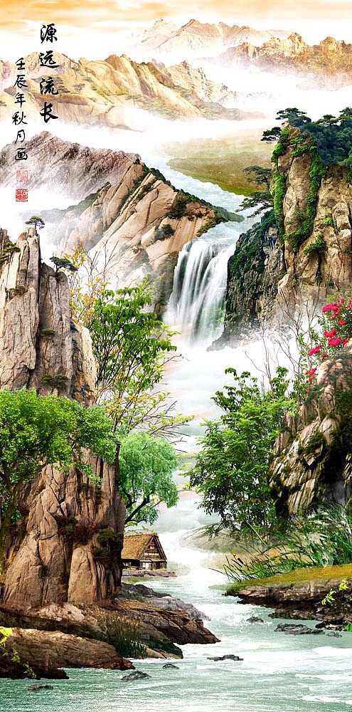 2022小清新香格里拉定制（图ZMjkwNzI5NjE2） - 商业插画 - 站酷设计师窗帘图库原创素材 - 站酷ZCOOL