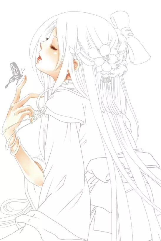 古风插画  ▏寻梦绘——跨越千年的美,从线稿到着色