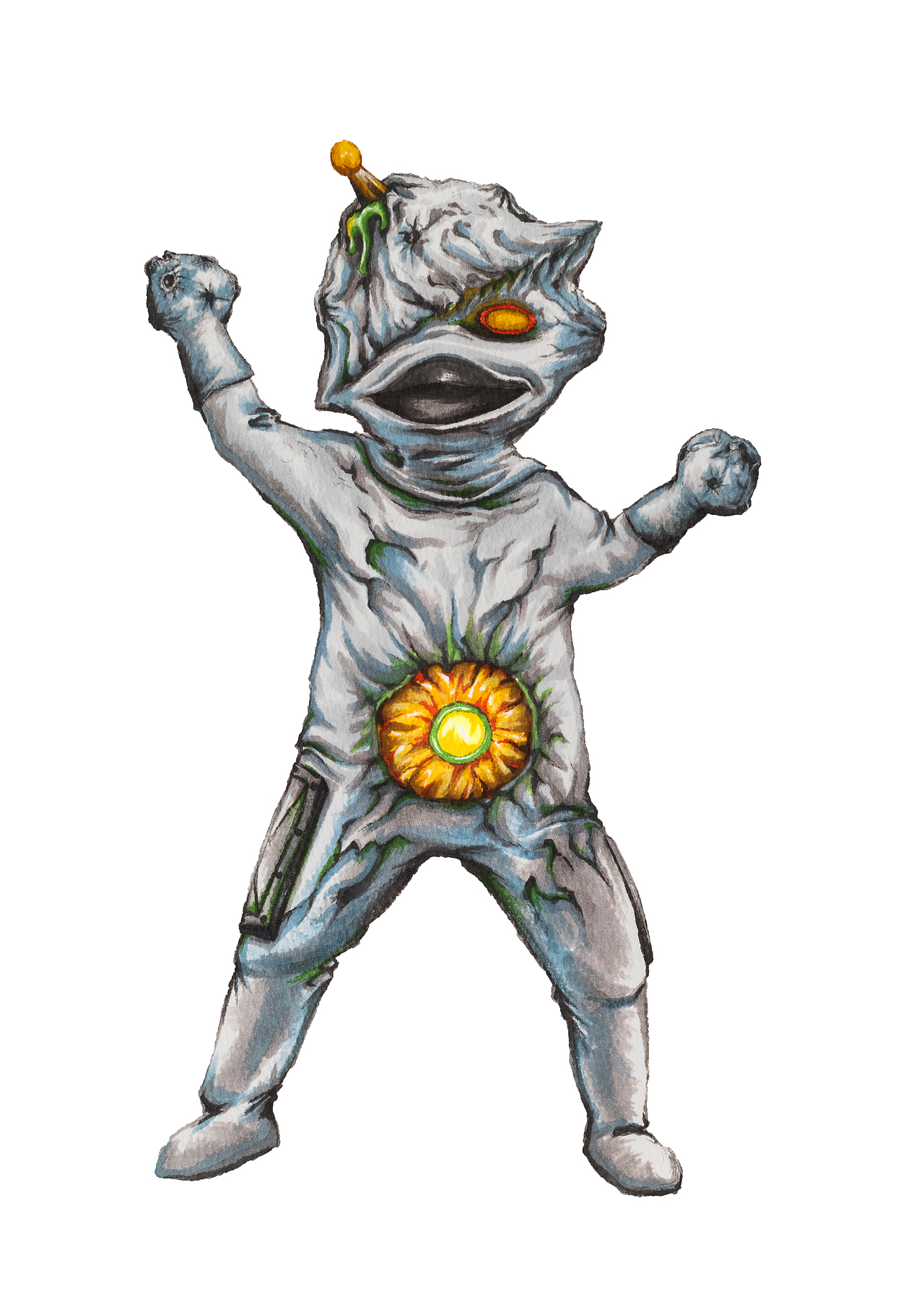 怪兽侵略计划昭和画报风格怪兽