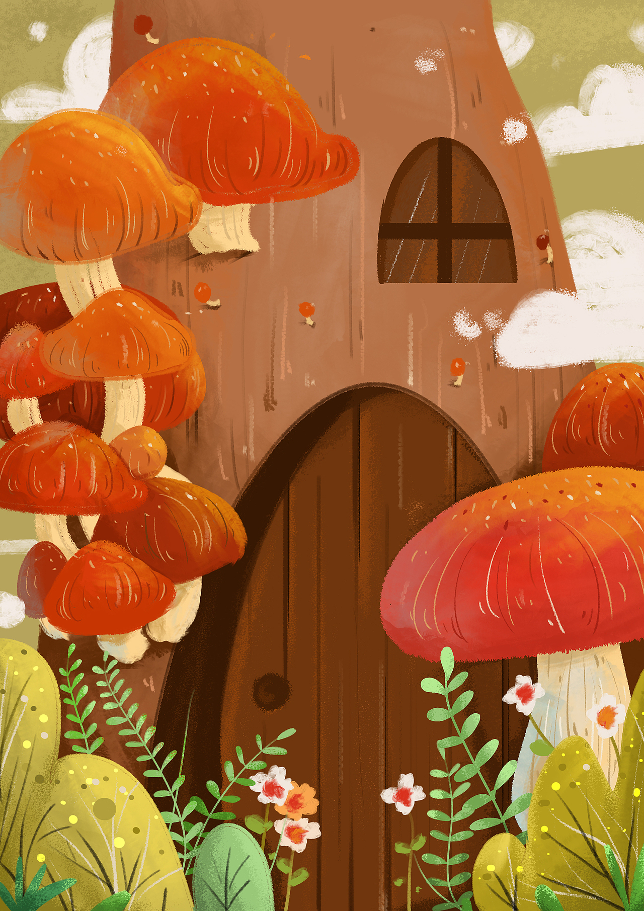 最近画的蘑菇插画小场景（图ZMjg0Njc5NTIw） - 儿童插画 - 站酷设计师浮陌原创素材 - 站酷ZCOOL