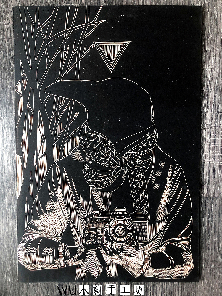 【鹰】手工雕刻黑白木刻版画（图ZMjEwOTExODg4） - 绘画 - 站酷设计师南山晓原创素材 - 站酷ZCOOL