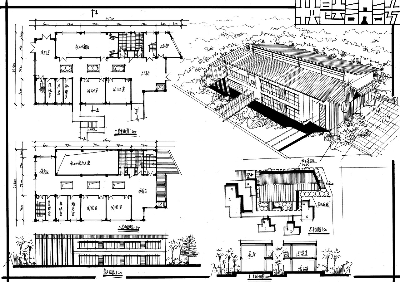 建筑快题线稿系列(三)