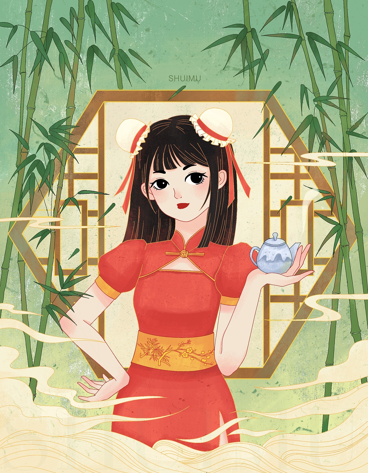 【插画】国潮少女