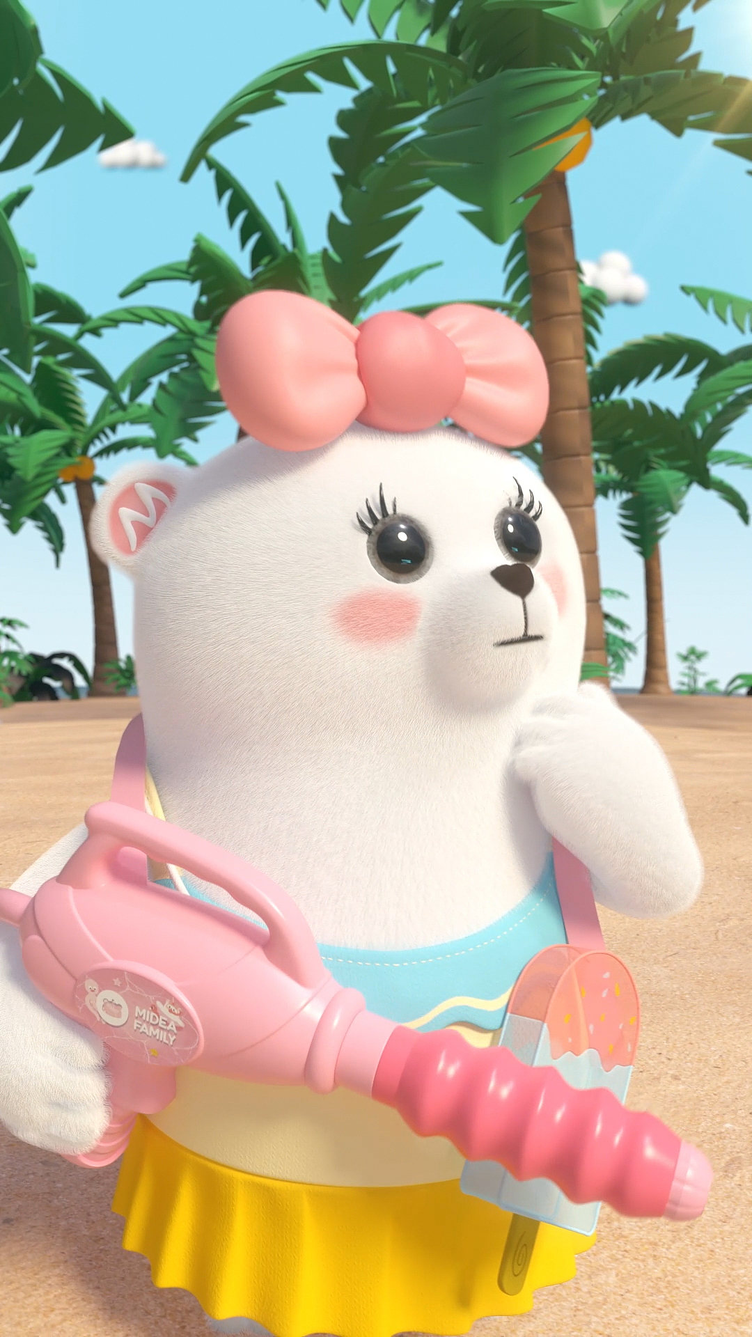 美的熊小美一家夏日度假篇