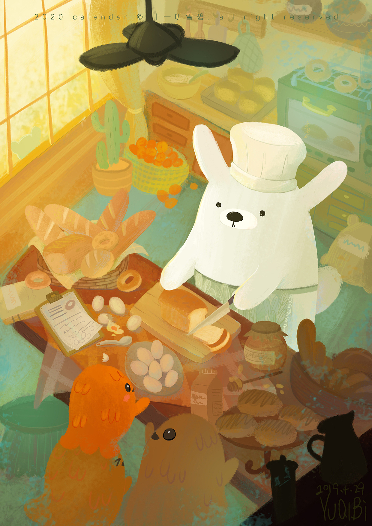 阿白的烘焙时间（图ZMjI4NjcxOTk2） - 儿童插画 - 站酷设计师十一听雪碧yuki原创素材 - 站酷ZCOOL