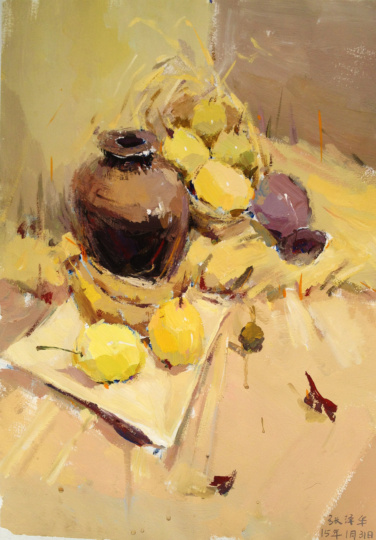 水粉静物（图ZMjk1MDQ3NzY=） - 绘画 - 站酷设计师疋璘原创素材 - 站酷ZCOOL