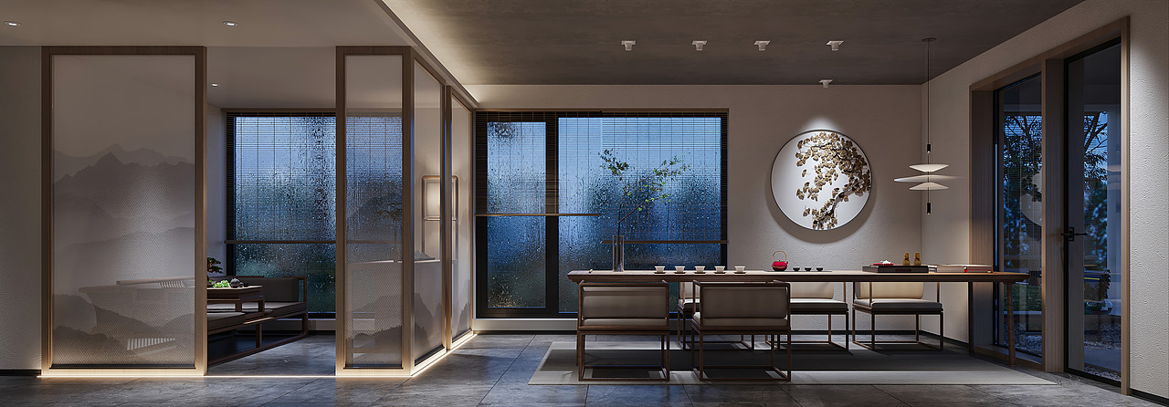 深夜-茶館（圖ZMjI3MjUyNjI0） - 家裝設(shè)計(jì) - 站酷設(shè)計(jì)師JIANZHU丶VISION原創(chuàng)素材 - 站酷ZCOOL