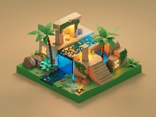 古代遗迹|Blender场景练习