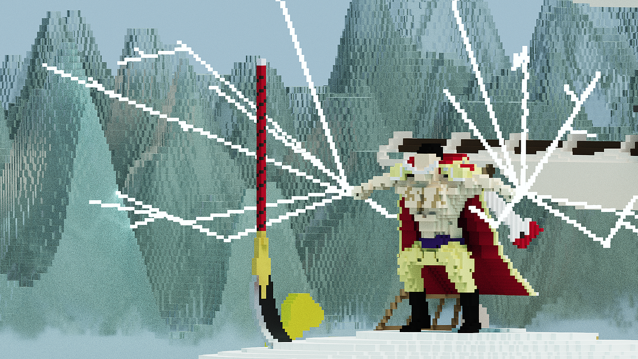 海贼王 顶上战争场景还原3 白胡子海贼团全员出击（图ZMjI3NDE3MTY4） - 动画/影视 - 站酷设计师体素艺术原创素材 - 站酷ZCOOL