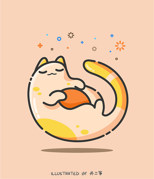 小肥猫gif系列-1（图ZMTg0NDA4NzU2） - 商业插画 - 站酷设计师关二筝原创素材 - 站酷ZCOOL