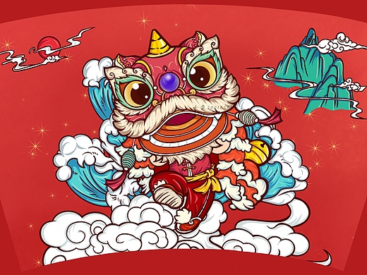 醒狮国潮风_素材网站_图片免费下载-zcool站酷