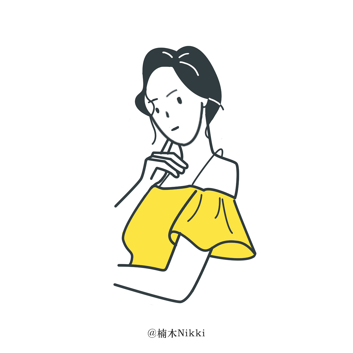 简约线条风头像