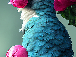 #AI創(chuàng)作實驗室#牡丹鸚鵡。辛烷值,清晰的焦點,體積照明