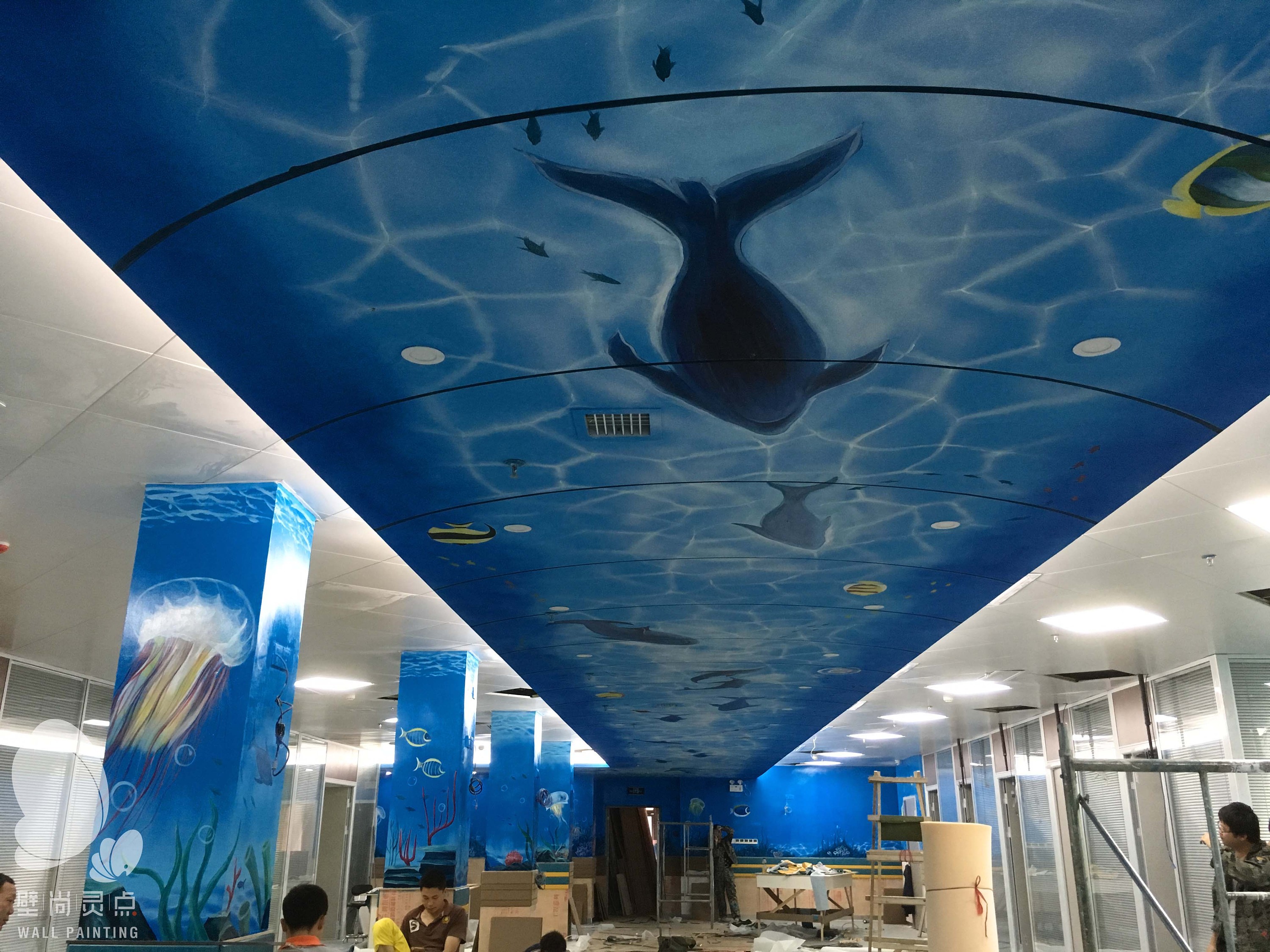 医院的海底世界(墙绘壁画) 新作品!
