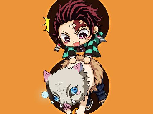 鬼灭之刃 同人手机壁纸哈哈哈