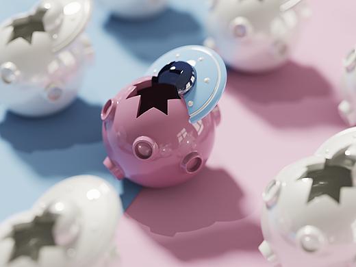 “坠落星球” 陶瓷花瓶设计