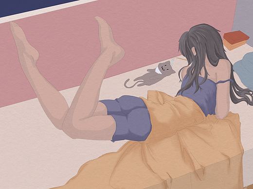 一个人（个人主页-ZNTU1MjQ5Mjg=） - 商业插画 - 站酷设计师风儿吹屁屁凉原创素材 - 站酷ZCOOL