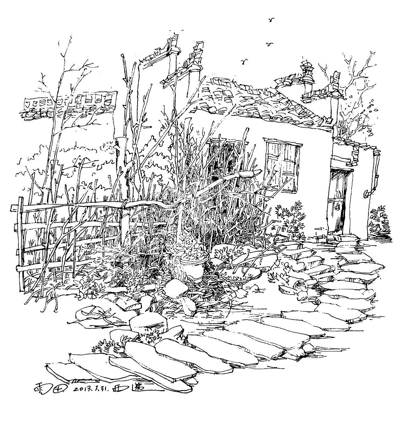 皖南印象之二西递写生作品集这是我近几年在黟县西递的钢笔速写写生