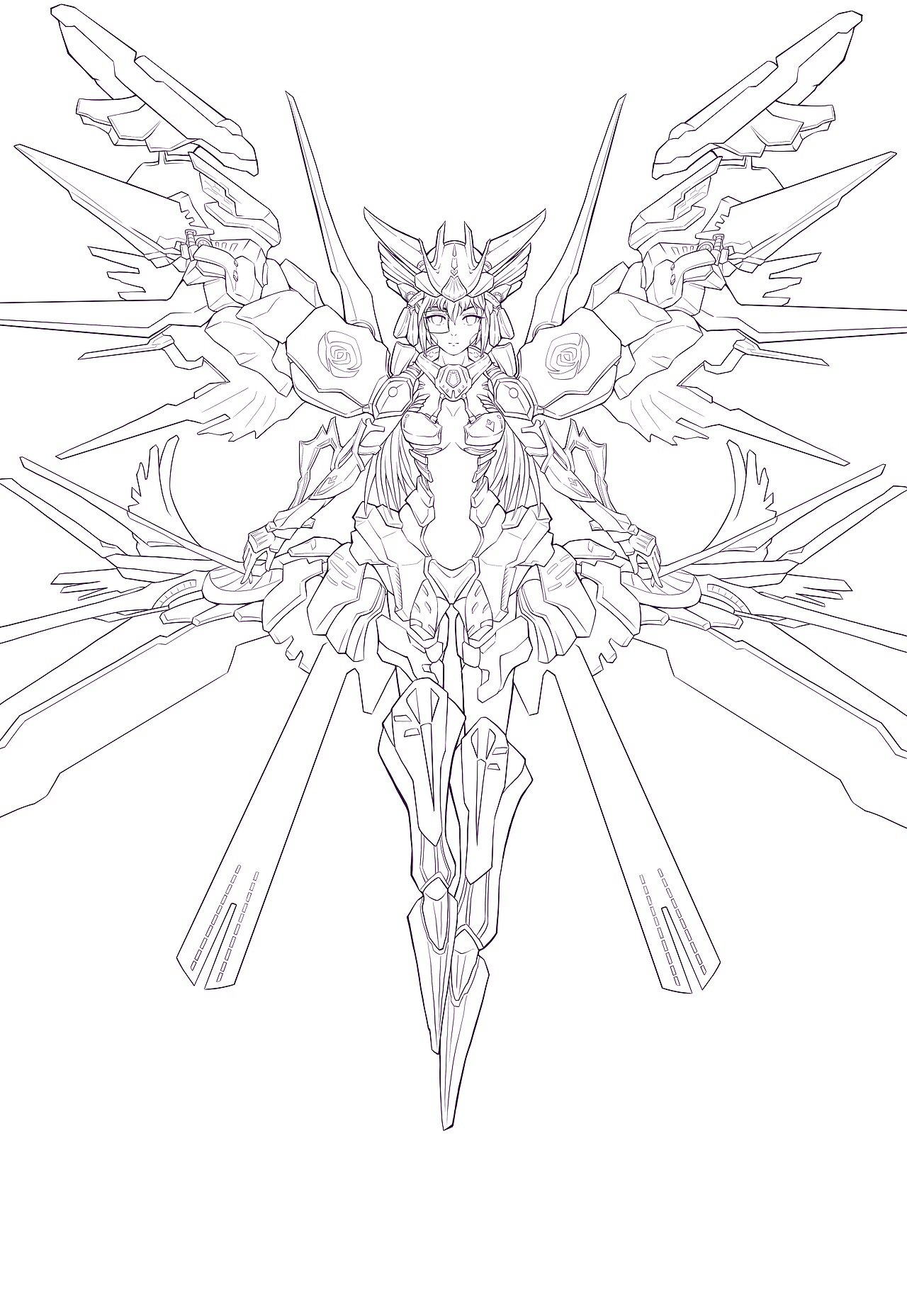 CG插画-机甲女武神（IPAD绘画作品）（图ZMjY3ODMxOTg4） - 创作习作 - 站酷设计师TMP美术设计原创素材 - 站酷ZCOOL