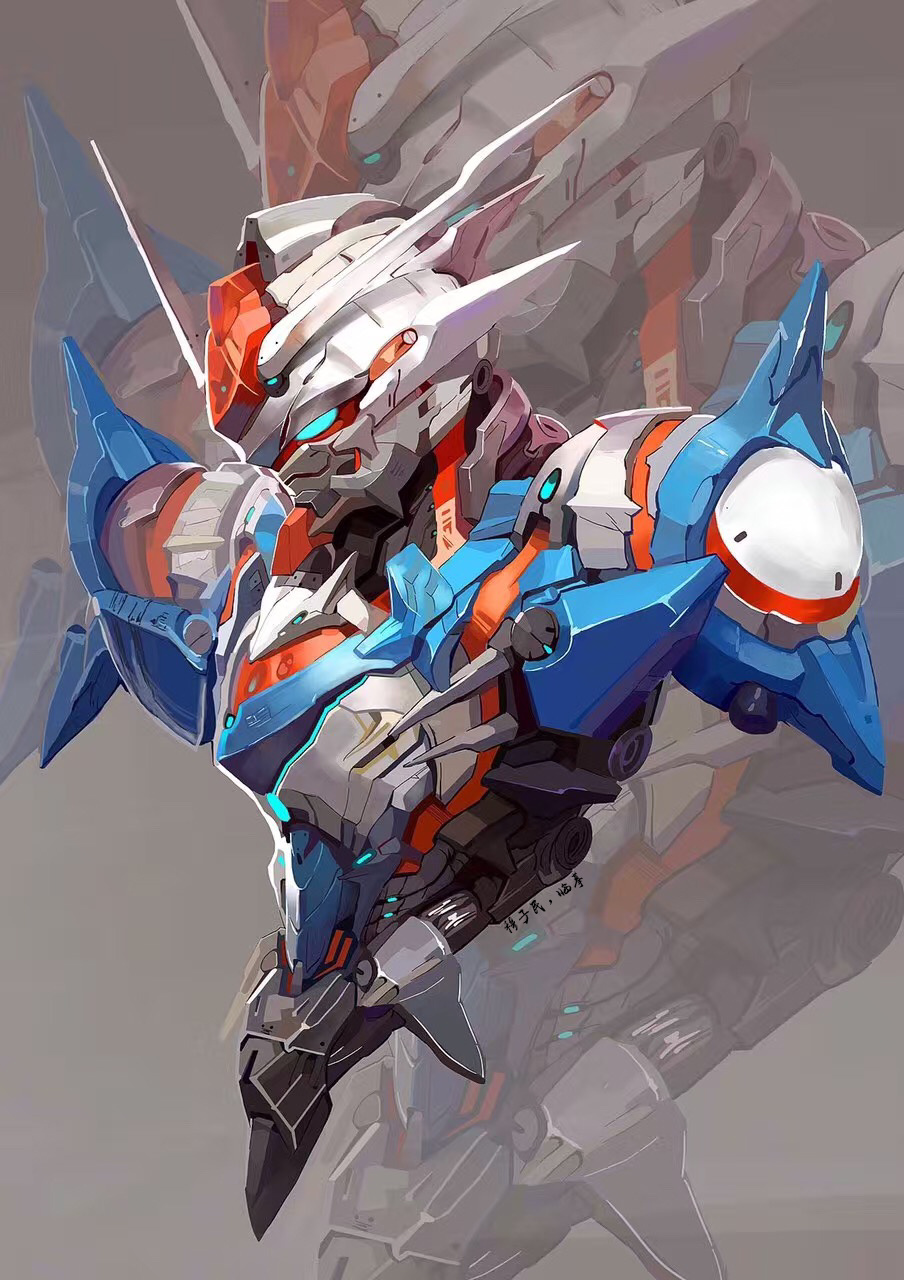 高达临摹|插画|创作习作|穆子民 - 原创作品 - 站酷 (zcool)