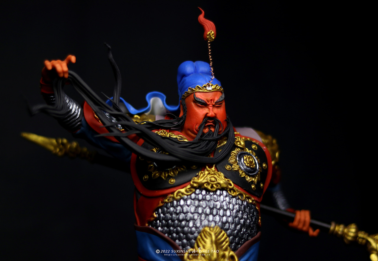 手捏粘土人偶手办三国演义关羽面塑彩塑【塑新斋潘纪】