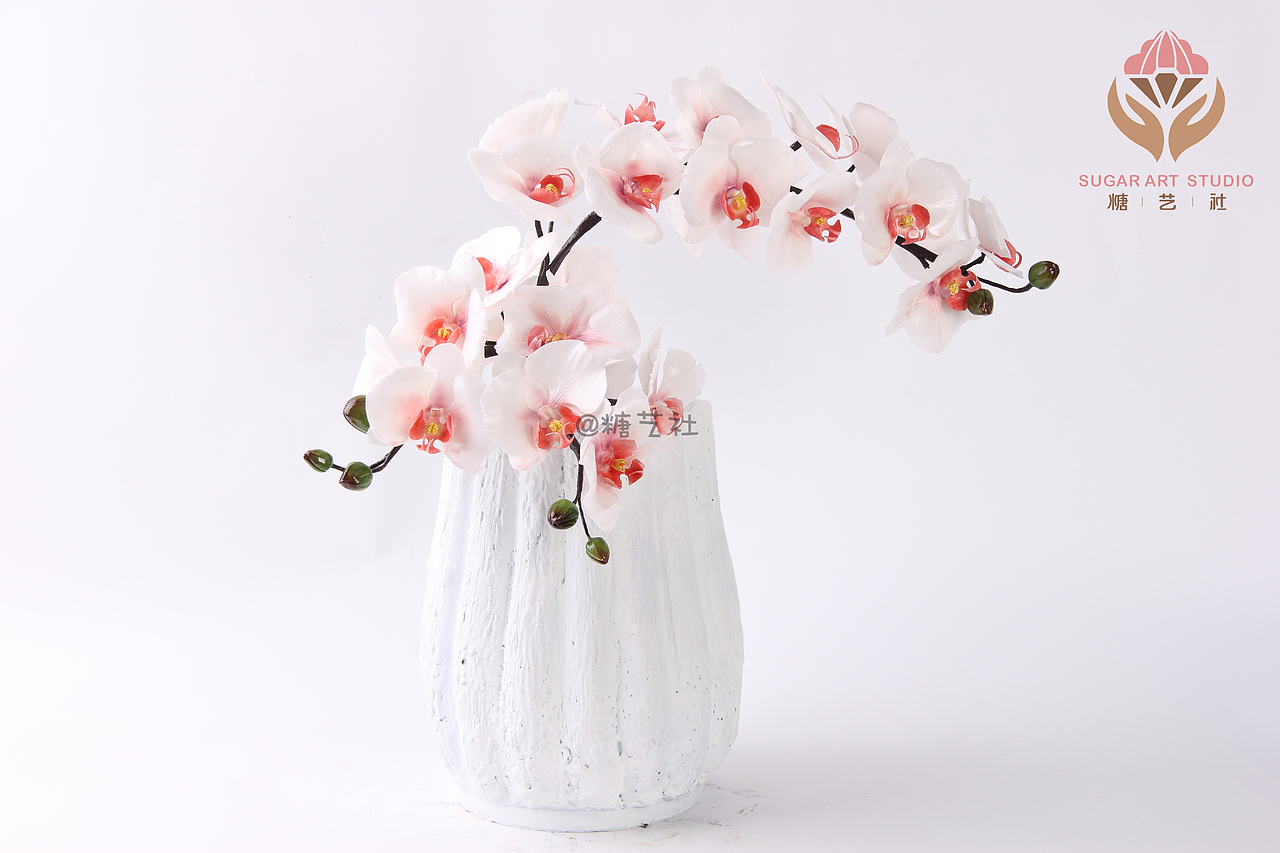翻糖工艺大师顾碧清老师英式翻糖花作品--蝴蝶兰（图ZMTQxNTM5NzAw） - 工艺品设计 - 站酷设计师糖艺社原创素材 - 站酷ZCOOL