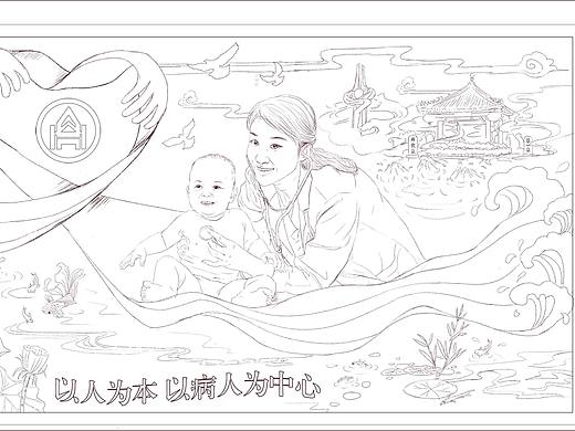医院浮雕墙