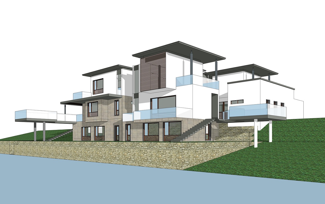 现代别墅su模型下载|空间|建筑设计|素模网 - 原创作品 - 站酷 (zcool