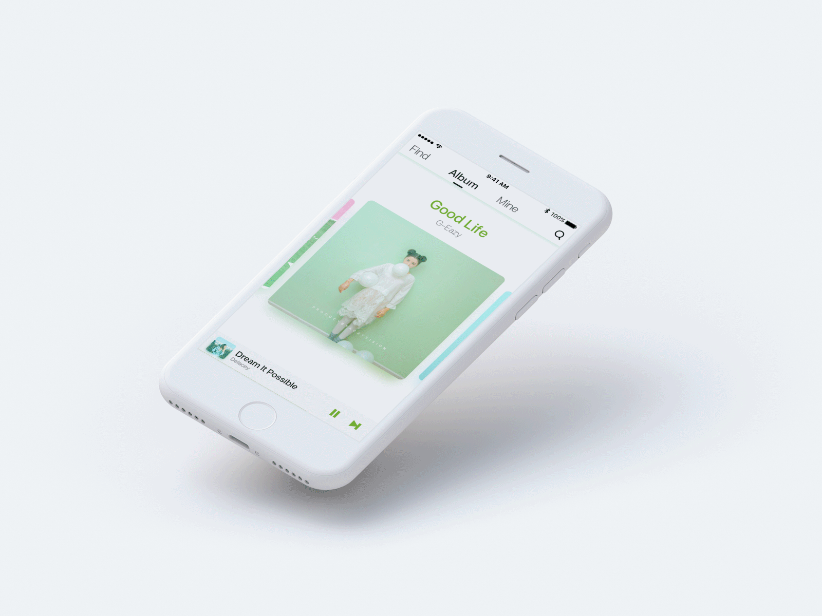 Simple Music App 概念设计（图ZODI3OTkyOTY=） - APP界面 - 站酷设计师张青山原创素材 - 站酷ZCOOL