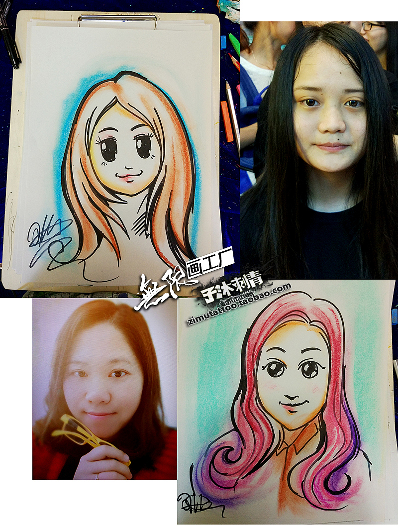 现场手绘漫画 肖像漫画速绘卡通表演开业庆典房地产暖场活动