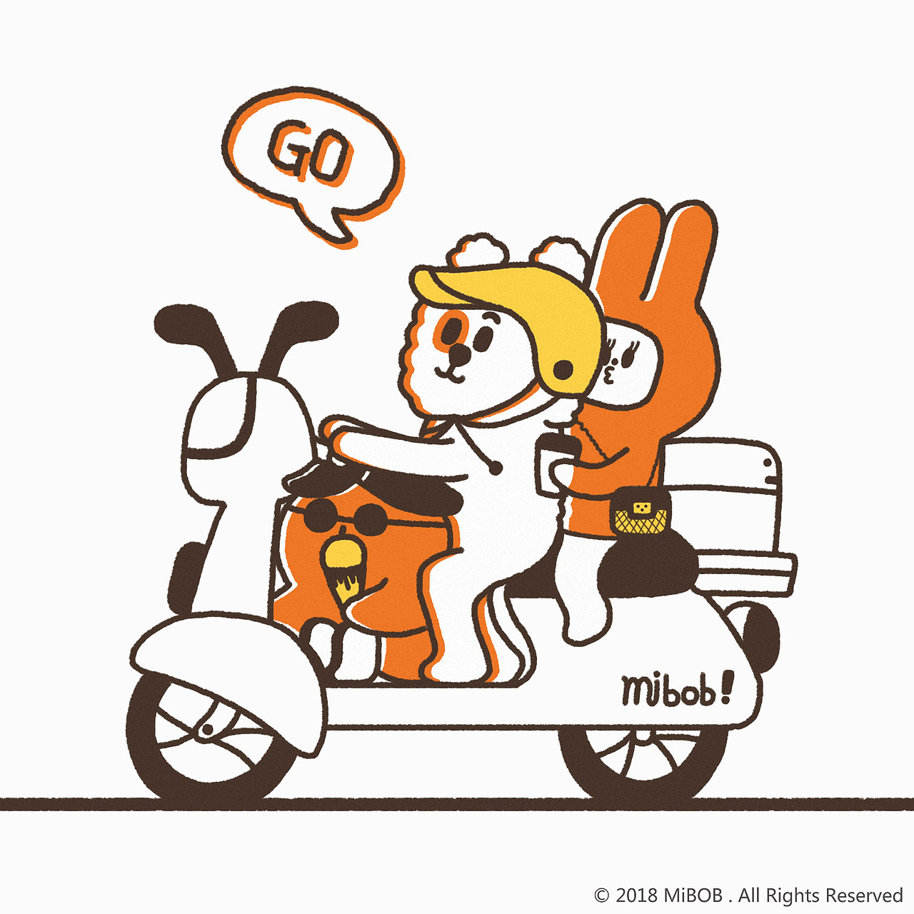 假期中的我们！[z加油]（图ZMTMxNDYzNTA0） - 新锐潮流插画 - 站酷设计师MiBOB原创素材 - 站酷ZCOOL